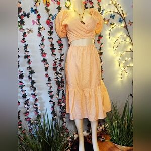 Sim & Sam Orange Gingham Dress